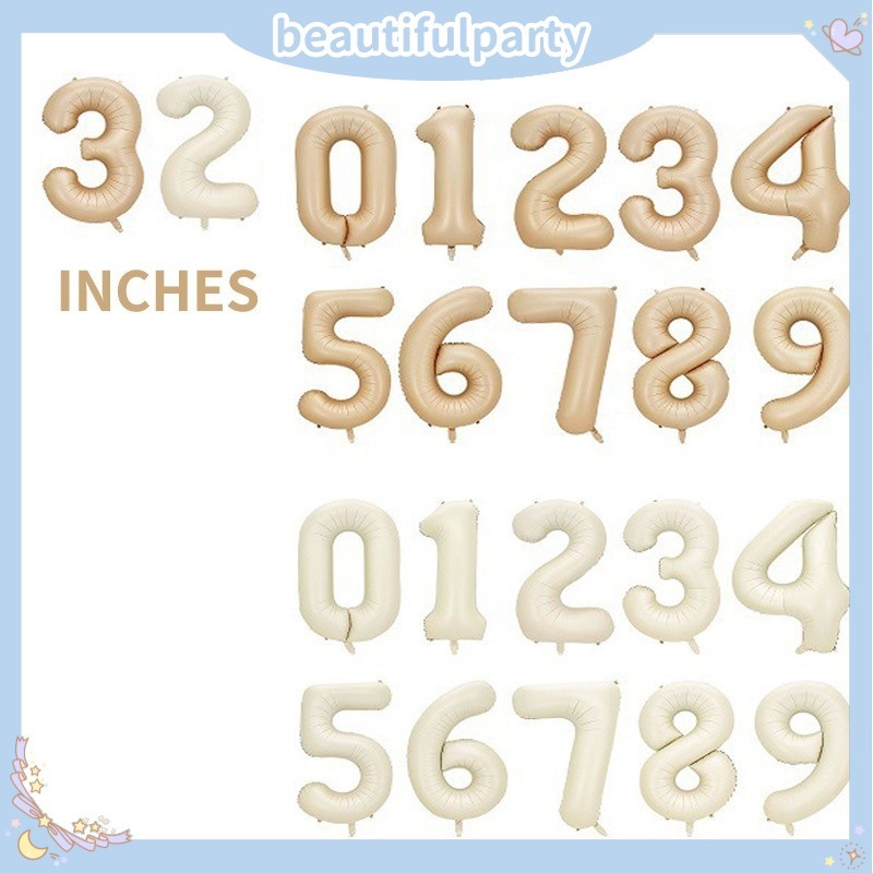 32 inch creamy caramel digital balloon suitable for birthday party decoration and photo props