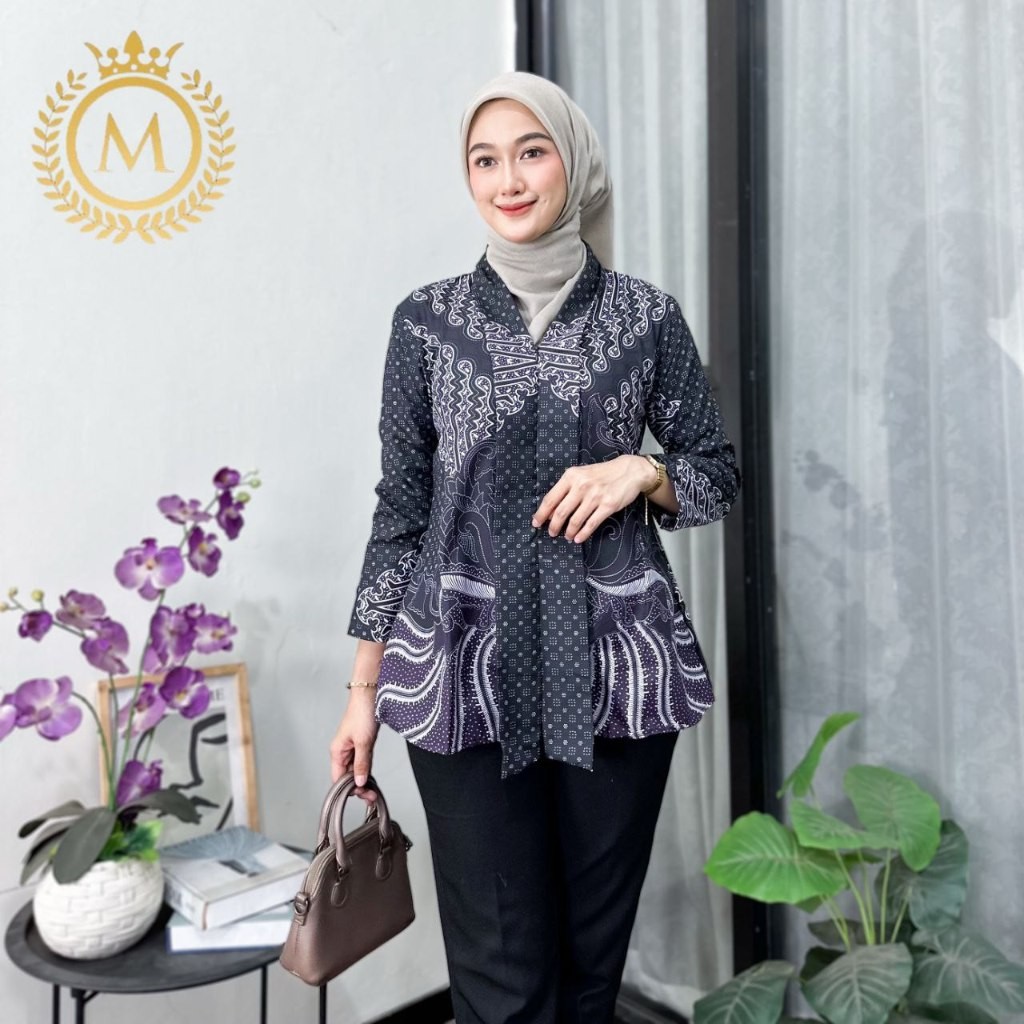 Must Reliable Irma Modern Women's Batik Kebaya Long Sleeve Puffy Blouse Work Clothes Durable - Image 5