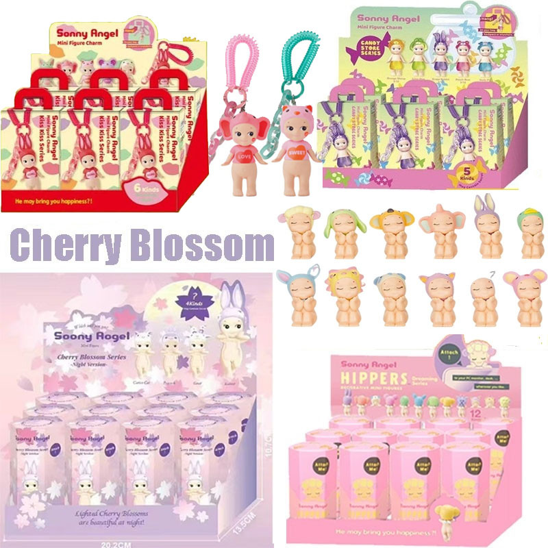 12pcs Sonny Angel HIPPERS Lying Down Anime Figures Harvest Series Fruit Ornaments Kawaii Hippers Cartoon Kids Toys