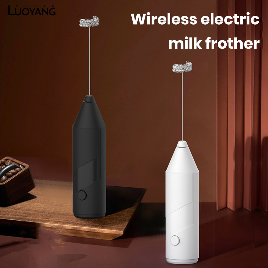 LYM-Hand Mixer Milk Frother with Stainless Steel Mixing Head Long-Lasting Efficient Whipping Whisk Drink Mixer Mini Foamer for Lattes Cappuccino Matcha