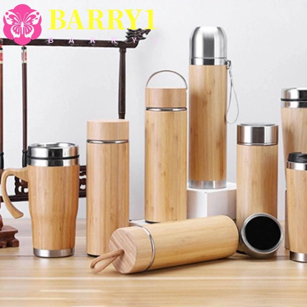 BARRY1 Thermos Insulated Mug, Double Layer Inner Bamboo Insulated Water Bottle, Retirement Gift BPA Free 350/450ml 304 Stainless Steel Office Cup Travel