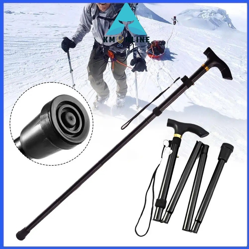 Ultralight Folding Trekking Pole Portable Anti Shock Stick Elder Aid Stick hiking Outdoor Hiking stick tongkat