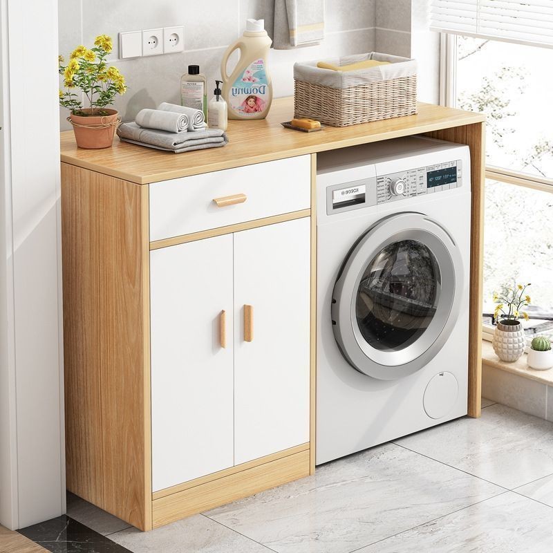 Simple Cabinet Balcony Ark Washing Machine All-in-One Cabinet Balcony Sundries Storage Storage Cabinet Washing Machine Cabinet Windows and Cabinets/Washing Machine Storage Rack Dryer Stack Rack Dishwasher Shelf