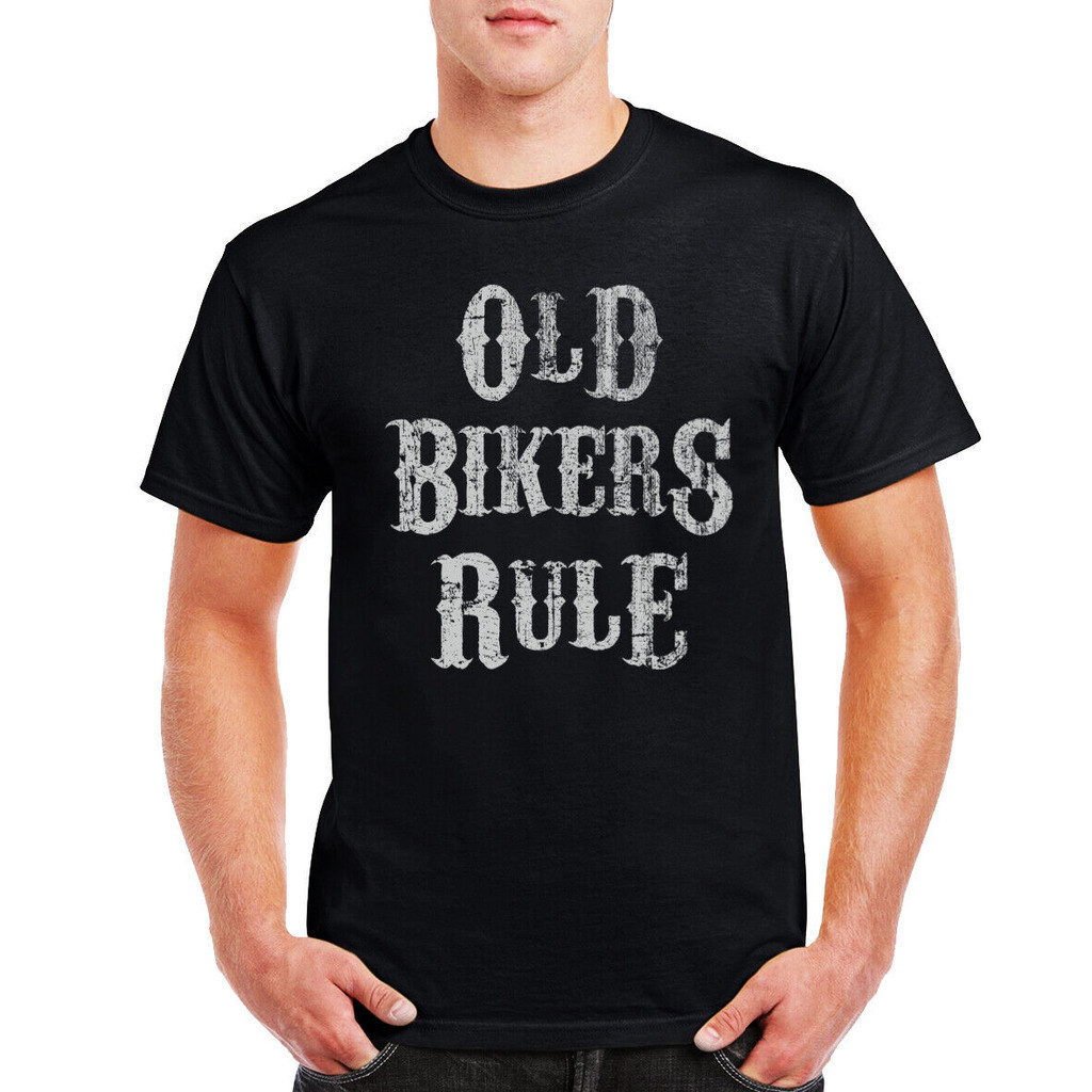 Old Bikers Rule T-Shirt Motorbike Old Timers Ride Or Die Moto Club