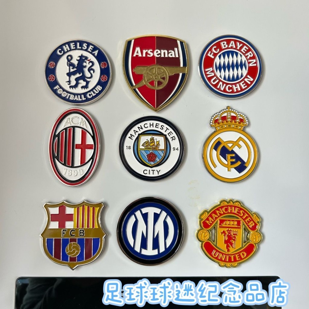 [Shipping Within 24 Hours] Blue Moon man city man city Royal Madrid Barcelona Chelsea Bayern Milan Wenbuli Chief Football Fans Merchandise Team Logo Tile Stickers Refrigerator Stickers Fans Must-Have Gifts