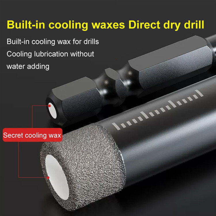 Professional Workshop Tile Punching All-Ceramic Dry Drill Bit Set Brazed Hexagonal Handle Hole Opener KKTF - Image 3