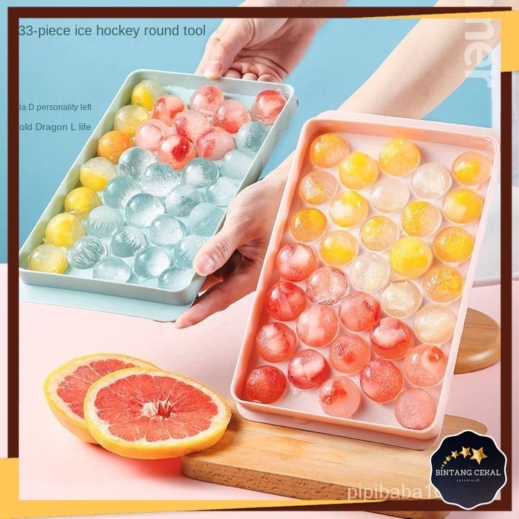 [BC] Ice Cube Ball Tray Mould Maker Round Shape With Lids Cocktails Beverages Food Grade BPA Free - Acuan Ais Kiub Bulat