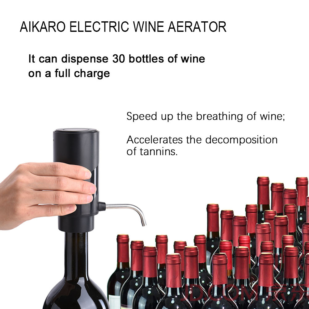 Purpose Premium AIKARO Electric Wine Aerator Pourer Automatic Electronic Decanter Rechargeable Multi