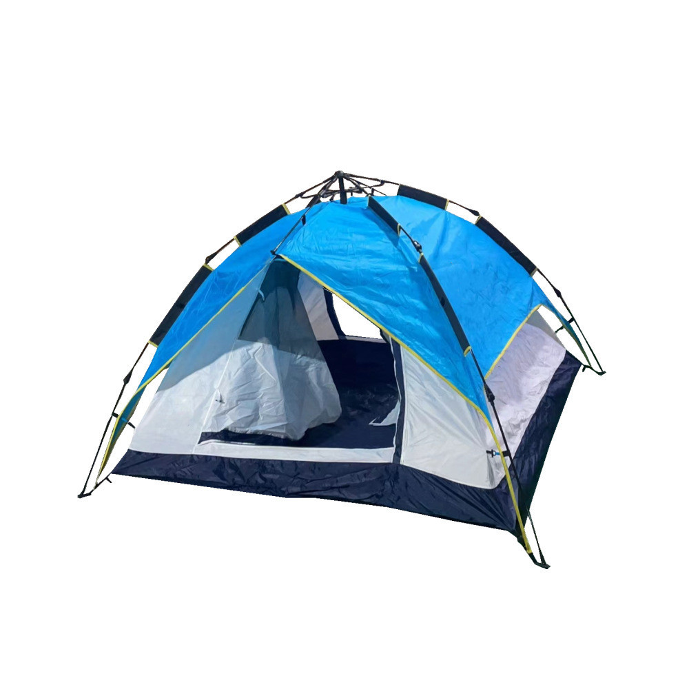 EcoSport New Outdoor Automatic Tents Dome Tent Two-story Design 210T Prevent Storm ( Free Lantern Lamp ) Camping Tent Kh