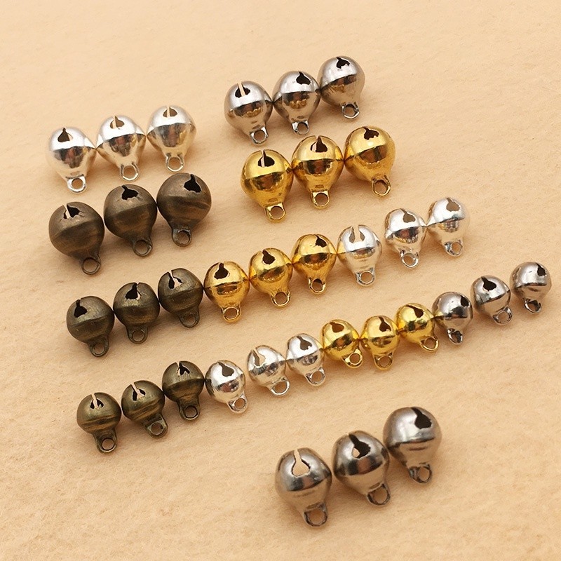 Alloy Retro Small Bell Pendant Keychain Accessories Dingdang Pendant One Word Bell Mobile Phone Pendant DIY Jewelry Handmade Materials