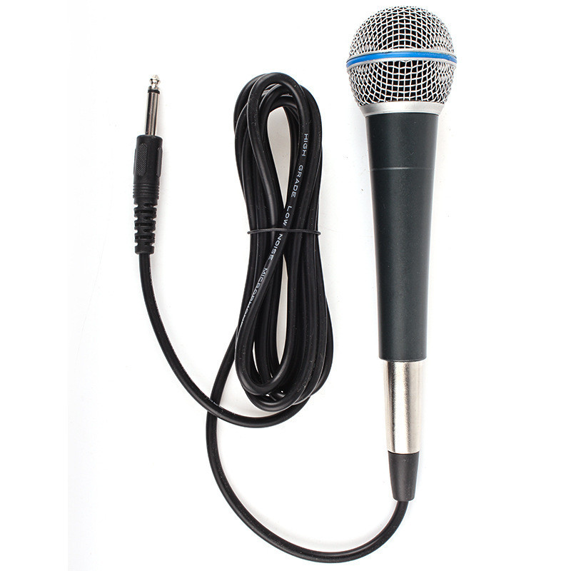 58 Wired Microphone Dynamic Sound Card Live Streaming Equipment Home Computer K-Song Stage Audio Power Amplifier Handheld Microphone