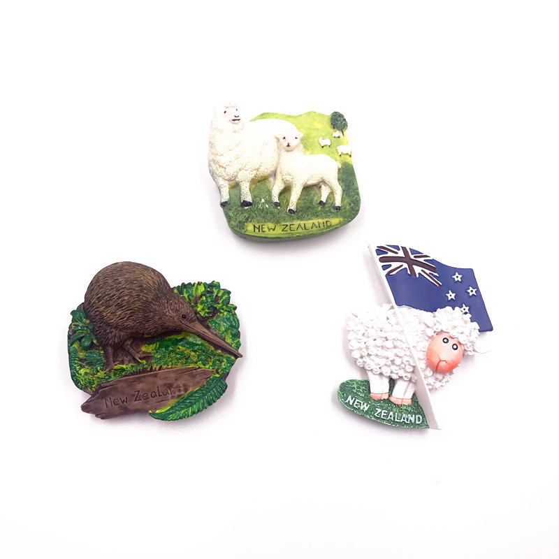 Refrigerator Magnets New Zealand Chinese Birds Jidi Birds Travel Collection Souvenirs Resin Refrigerator Magnets Three-Dimensional Embossed Kiwi Refrigerator Magnets