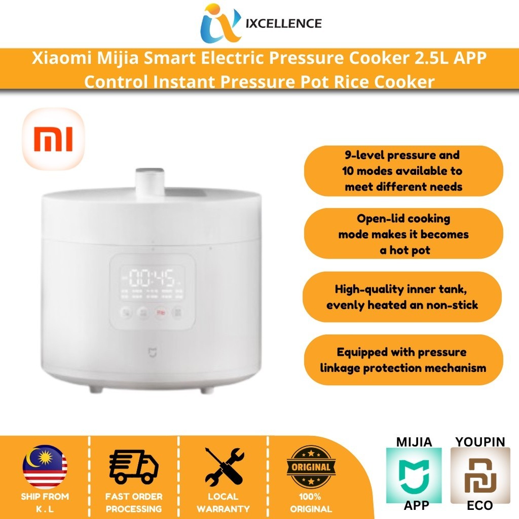 [IX] Xiaomi Mijia Smart Electric Pressure Cooker 2.5L APP Control Instant Pressure Pot Rice Cooker