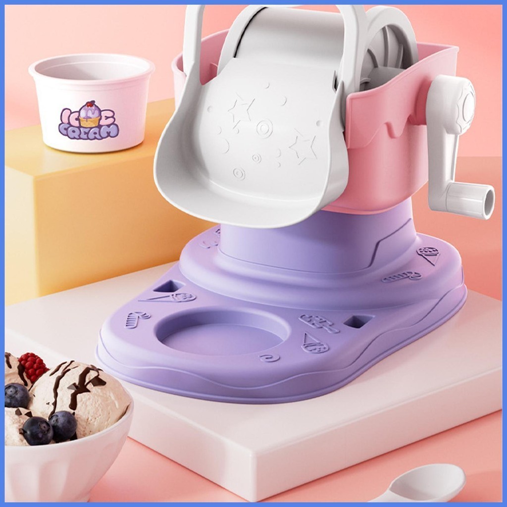 Kids Ice Cream Maker Home Ice Cream Maker Easy To Clean Manual Quick Results Soft Serve Ice Cream Maker With chenhommy