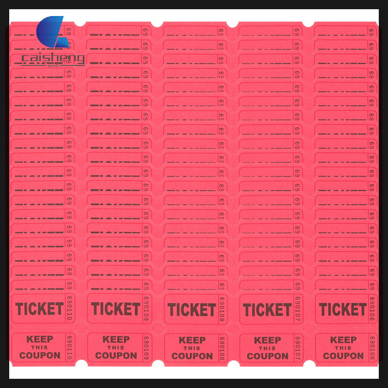 100 Pcs Classroom Raffle Tickets Concert Carnival Paper Event caisheng