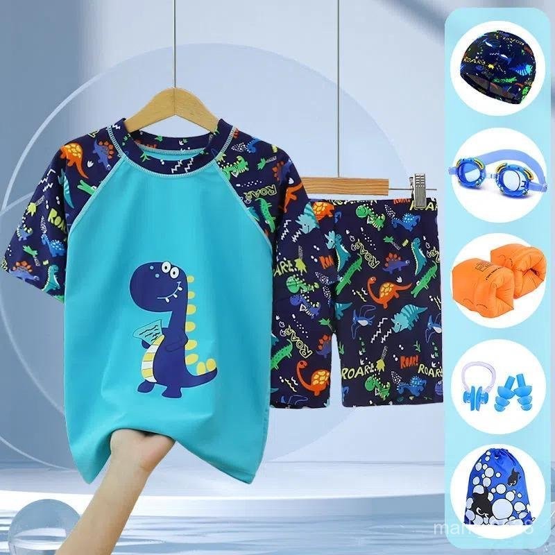 Sold 1,000 Children's Swimsuit Boys Small Medium Big Kids Split Beach Sunscreen Swimming Trunks Suit Equipment LBTS