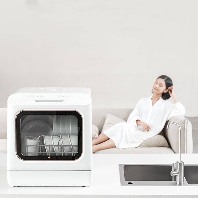 M Midea Group Cuckoo Automatic Dishwasher Household Intelligent Disinfection Installation-Free Small Desktop Dishwasher 4 Sets