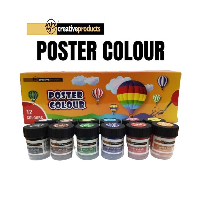 CP Creative Non-Toxic Poster Color Set 12 (Bottles) / 水彩