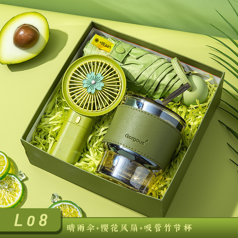 Practical Small Gift Box Gift with Mug Umbrella Towel Storage Small Wallet Mini Pendant Gift for Employee Friends Welfare Gift Opening Event Business Souvenir Set Gift Box