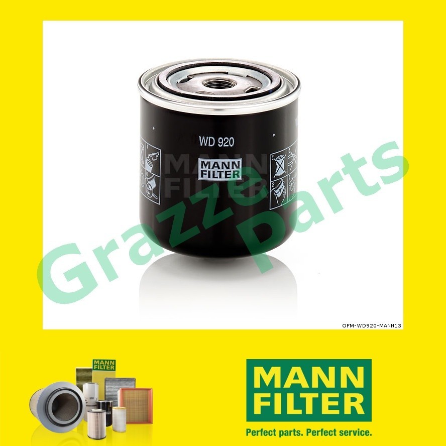 Mann Hydraulics Steering Transmission Oil Filter WD920 WD 920 Mengele CNH Global Mammut-Series 5800 6300 6800 7300 7800