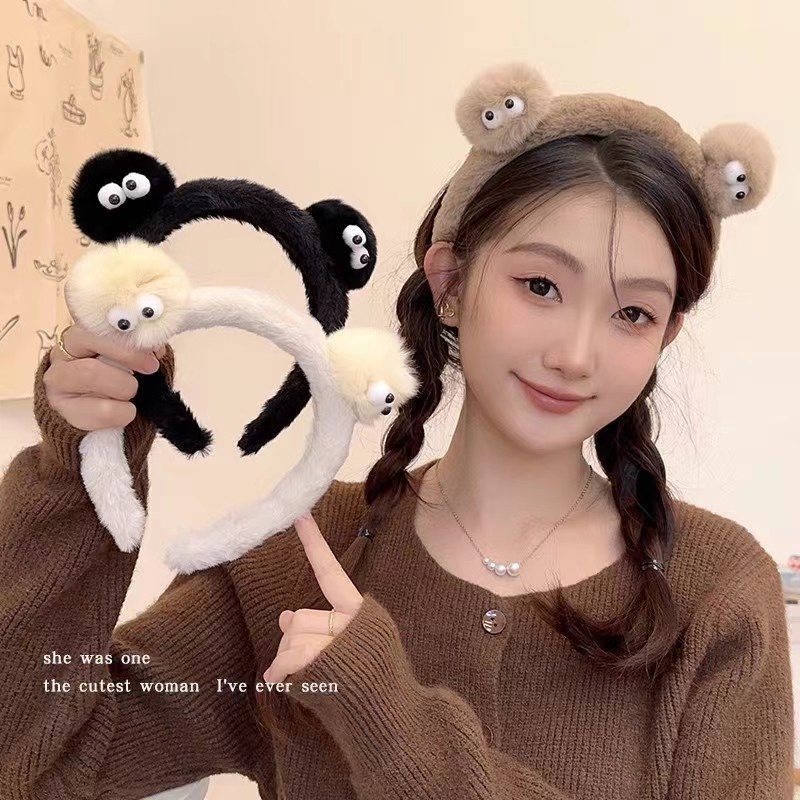 18 styles of cartoon hairbands for women's plush headbands Hair curler hair clip Hair accessories Cat's ears (Steamed cat-ear shaped bread) Anti slip Hair Band