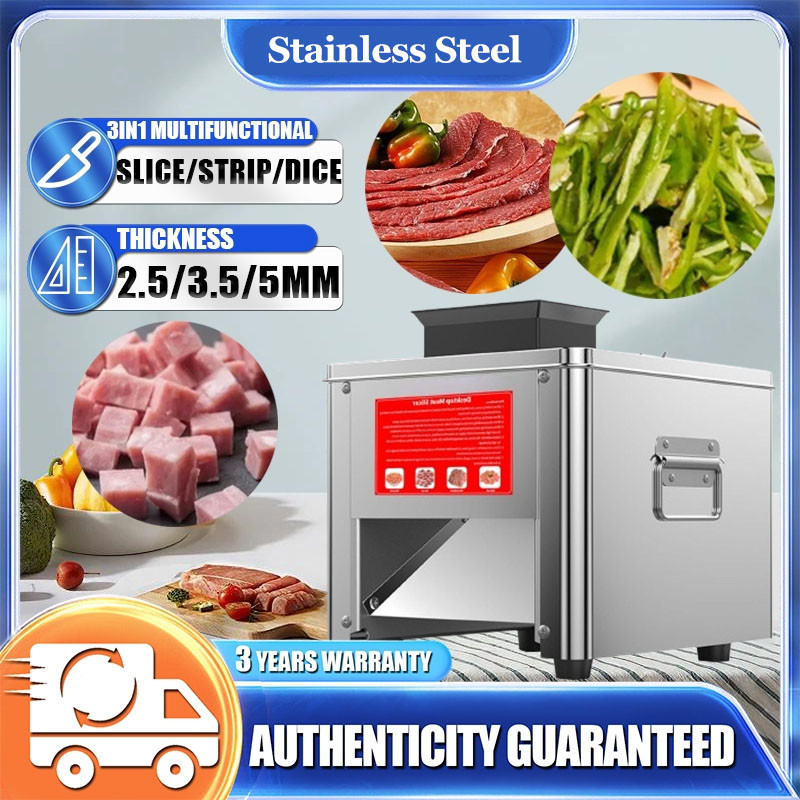 Automatic Meat Slicer Cutter Commercial Meat Cutting Machine Stainless Steel Electric Cutter