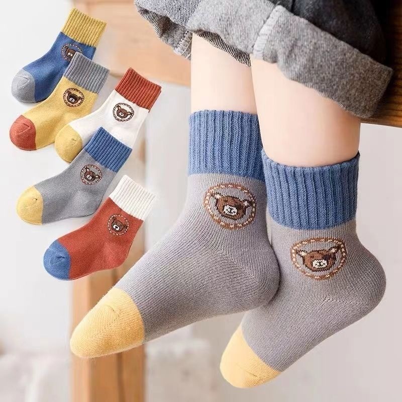Cotton Socks Middle Tube Socks Baby Socks Socks, Korean Fashion Personality Foreign Stockings, INS Socks Rainbow Trend Wild, Cotton Fabric