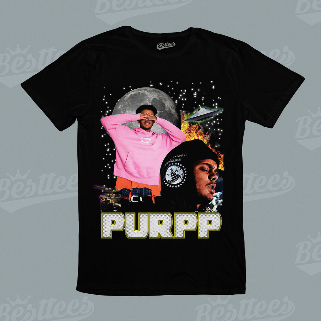 Men/Mens/Mens American Rapper Hip Hop Video Purpp Music Graphic T-Shirt