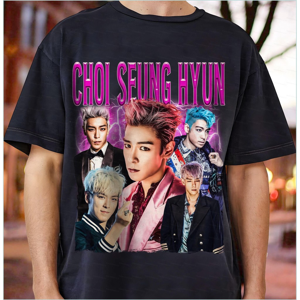 2e Choi Seung Hyun Vintage Graphic T-Shirt Bigbang Inspired K-Pop TOP Tee Iconic Fan Merchandise