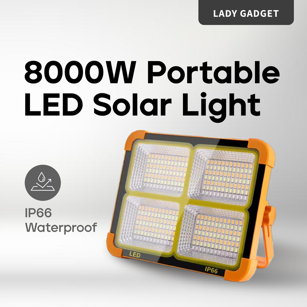 20000W Portable LED Work Light USB Rechargeable Solar Work Lights COB Floodlight Magnetic Lantern Emergency Lights