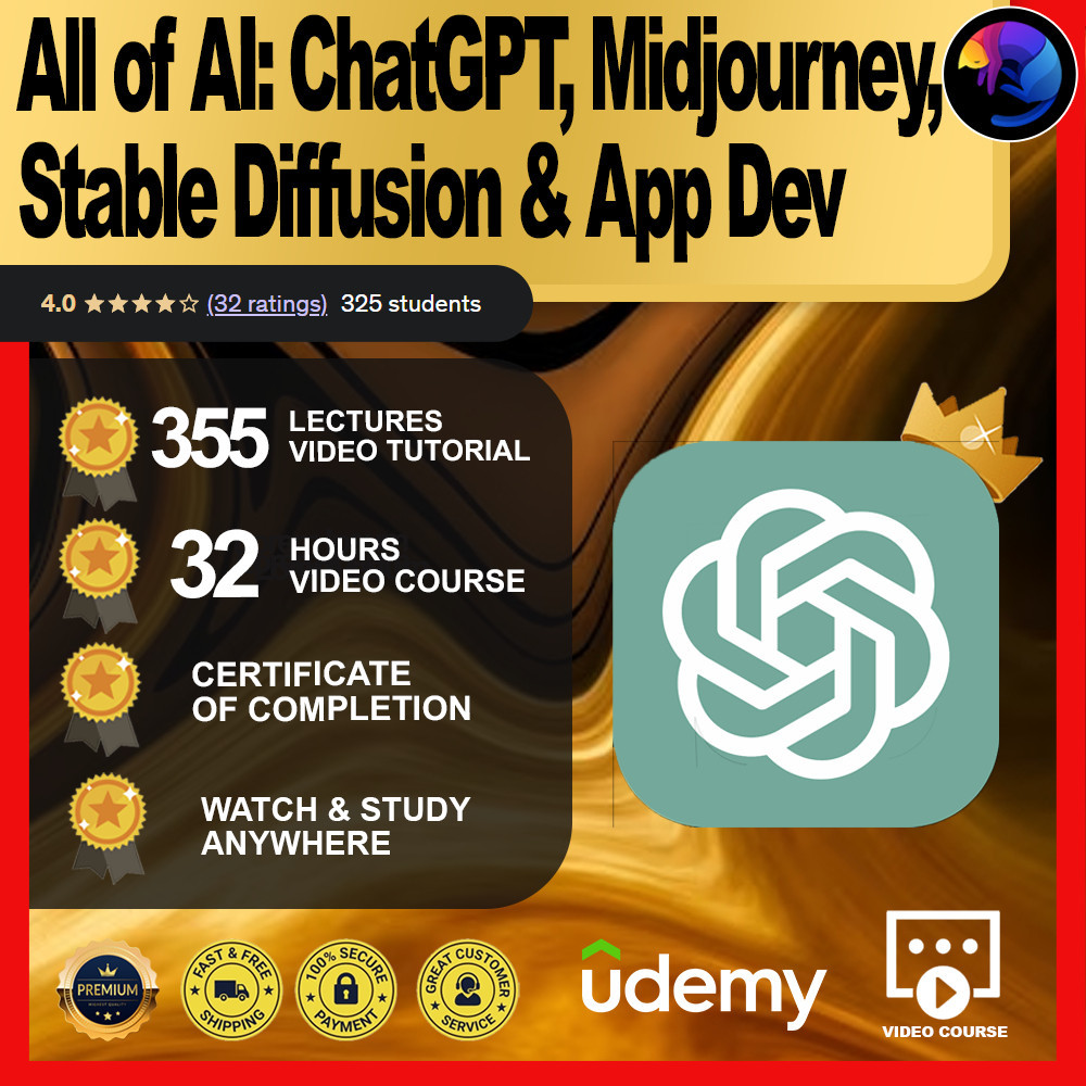 [Video Course] ll of AI: ChatGPT, Midjourney, Stable Diffusion & App Dev