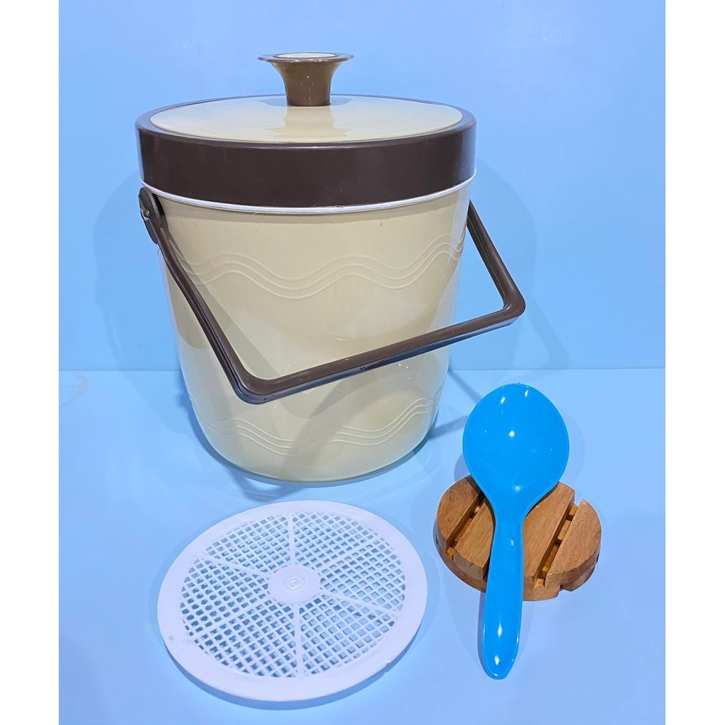 Fya) 8 Liter Chocolate Rice Bucket - Free Ladder