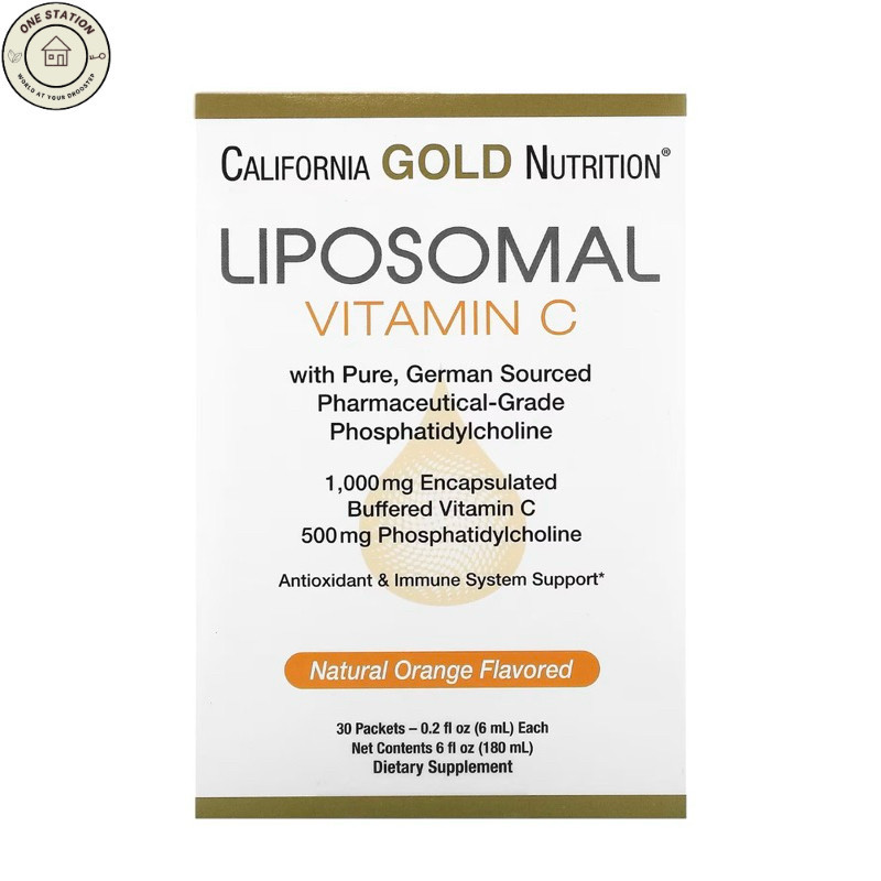 California Gold Nutrition, Liposomal Vitamin C, 1,000 mg, 30 Packets, (6 ml) Each