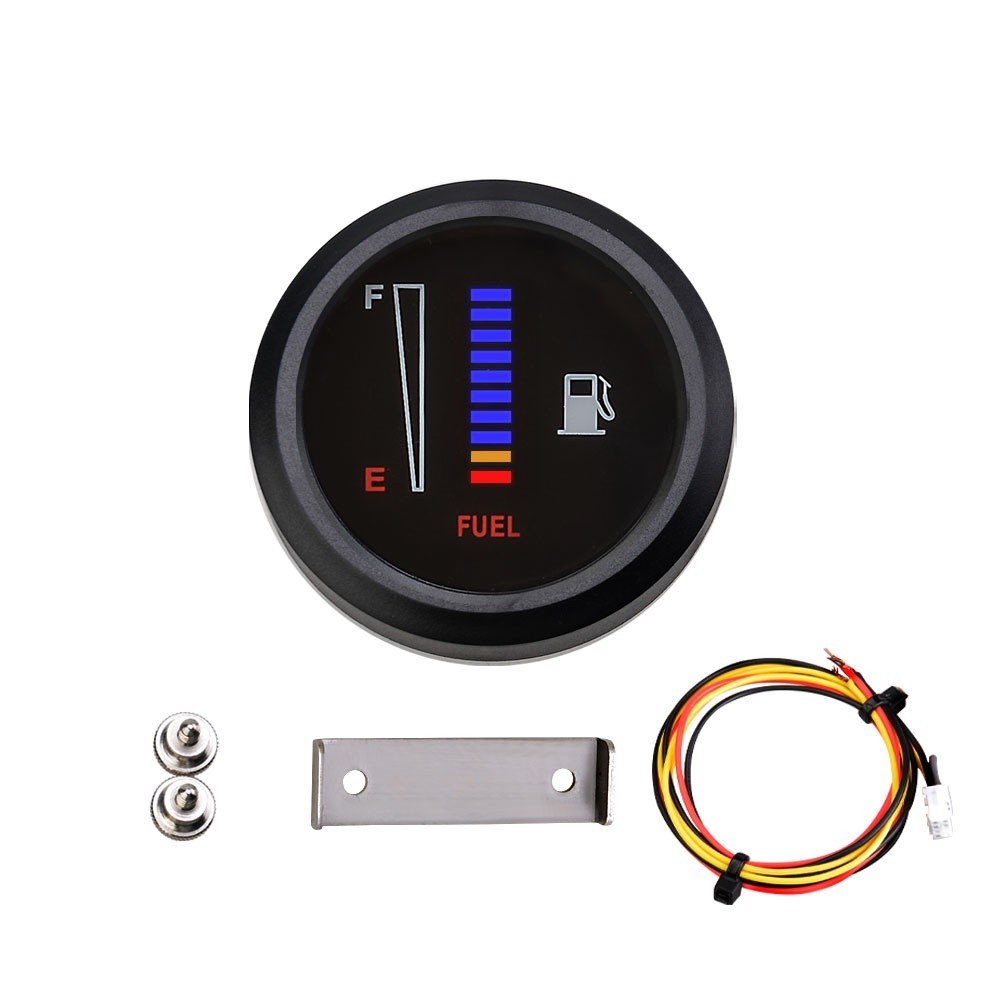 Have Premium Universal 12V/24V 2" 52mm Ultra Thin Car Motorcycle Fuel Level Meter Gauge Electronic 8 LED Light Displa... - Image 4