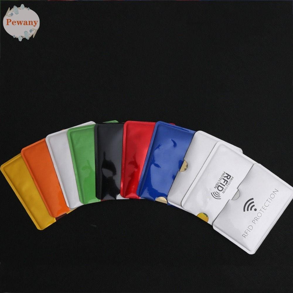 PEWANY Anti Scan RFID Blocking Sleeve Anti-Demagnetization 10 Pcs Aluminum Foil Card Wallet Cover Contactless Anti-Scan Card Sleeve