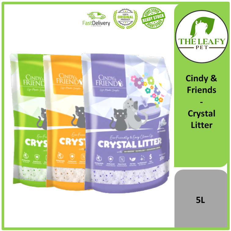 Cindy & Friends Eco Friendly & Easy Clean Up Crystal Litter ( Apple / Orange / Lavender ) - 5L