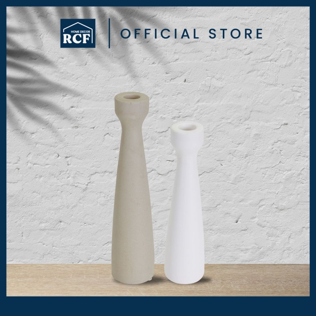 RCF Minimalist Ceramic Candle Stand | Tempat Lilin Seramik Minimalis untuk Hiasan Moden