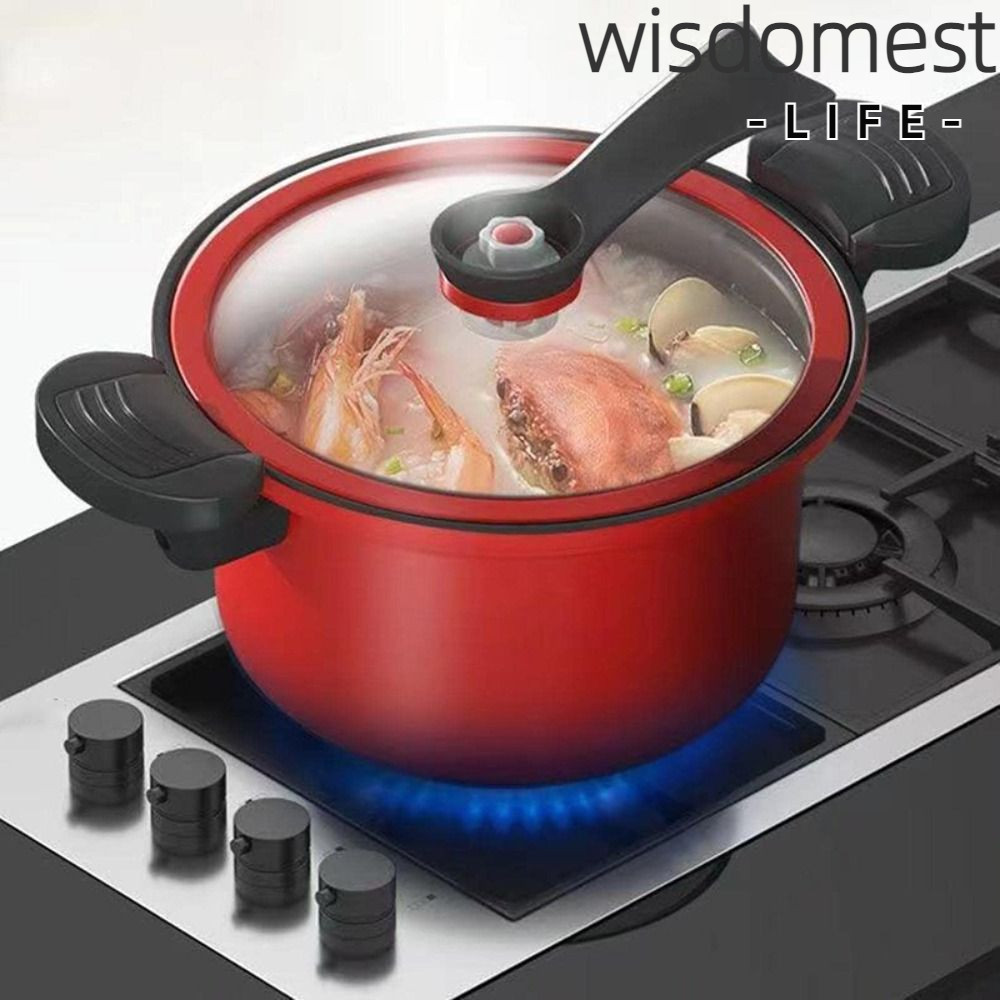 WISDOMEST1 Pressure Cooker, Non-Stick Stew Pot Cooking Pots, Multifunctional Cookware 3.5L Kitchenware Rice Cooker Induction Cooker Gas Stove