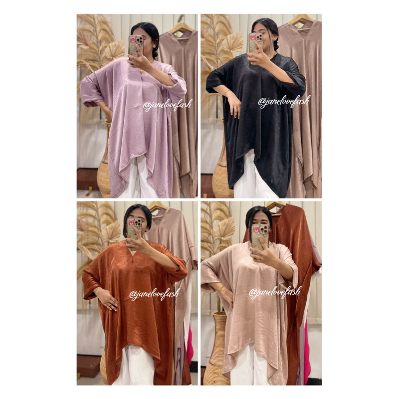 Durable Versatile Aruna SHIMER TUNIC KAFTAN BLOUSE (TOP ONLY) Multi - Image 3