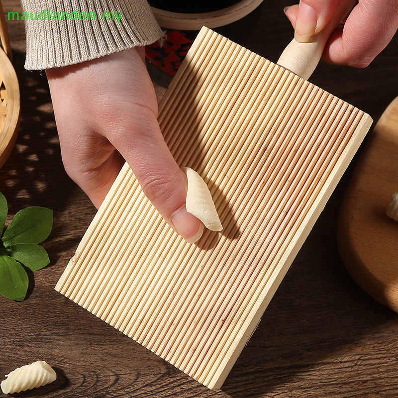 maudlanden Italian Gnocchi Board Wood Kitchen Baking Tool Pasta Maker Professional Gnocchi Roller Board Cooking Tools   MY