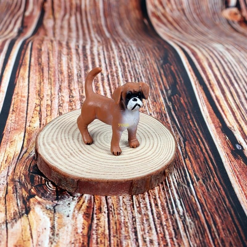 youn 8 12Pieces Simulation Dogs Model Wildlife Zoo Desk Decor Boutique Store Supply