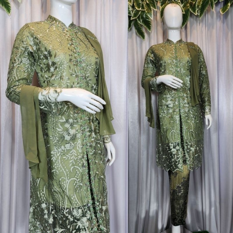 Must Durable Sequin tiile tunic kebaya Qintani Shawl party mother-in-law Purpose - Image 4