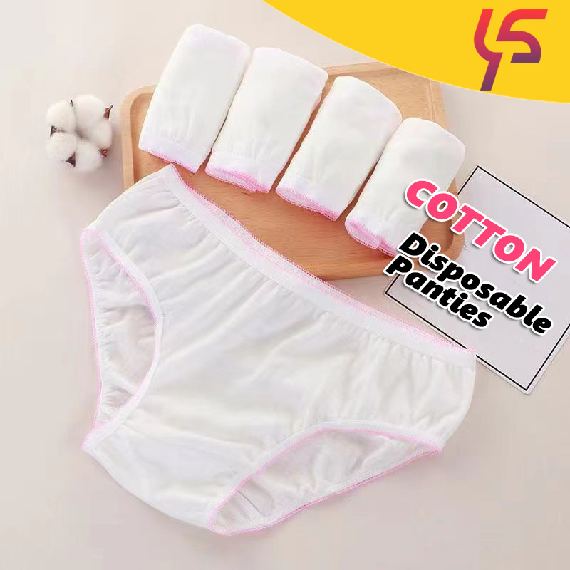 Cotton Disposable Panties Breathable / Seluar Dalam Wanita Plus Size Pakai Buang / Maternity Panties