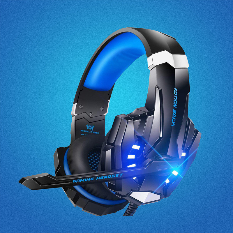 G9000 RGB LED Lights Gaming Headphones  Over Ear Stereo Gaming Headphone with Noise Cancelling Mic Headphones PS5