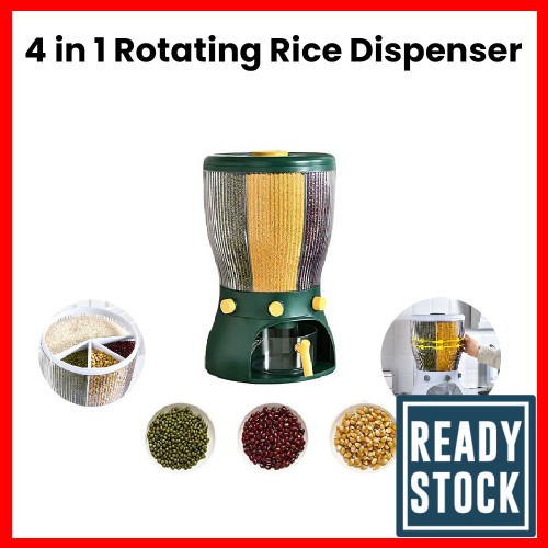 10KG Multifunction 4 IN 1 Rotating Dried Grain/Rice Dispenser - [Available Locally]