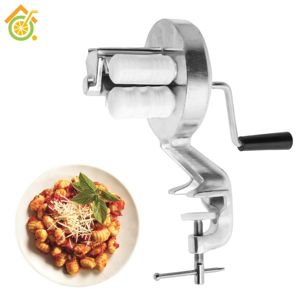 Cavatelli Maker Machine Manual Macaroni Maker Aluminum Alloy Noodle Makers for Kitchen Portable Hand Cranking Pasta Maker Machine SHOPSKC2863