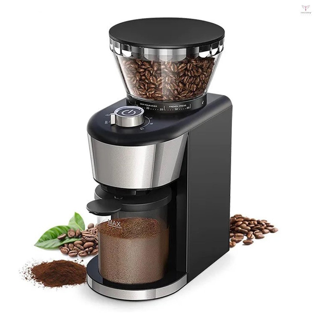 Anti-static Burr Coffee Grinder Adjustable Burr Mill with 35 Grind Settings Electric Coffee Bean Grinder for Espresso/Drip/Pour Over/French Press Coffee Maker