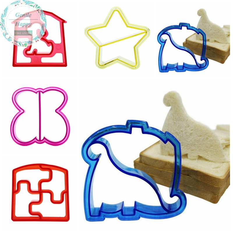 GentleHappy Sandwich Cutter Butterfly Dog Flower Shape Cake Bread Toast Mold Mould Maker .