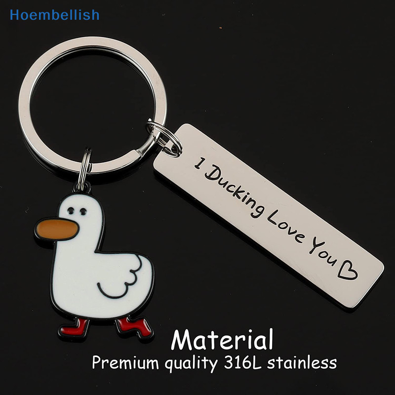 Hoe> 1Pcs Funny Lover Gift I Ducking Love You Cute Duck Pun Keychain Couples Jewelry Valene’s Day Gift For Boyfriend Girlfriend well