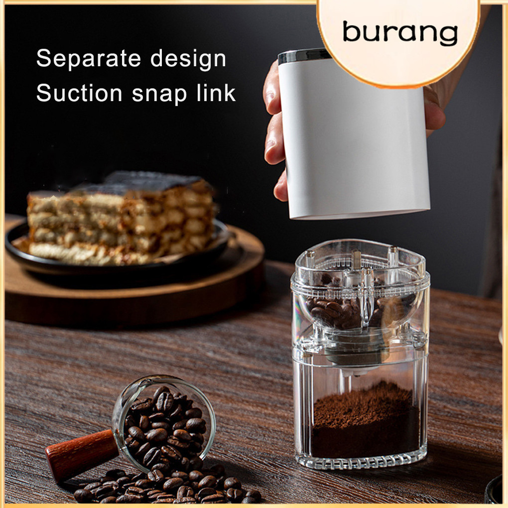 【Buran】Electronic Coffee Maker Dual Mode Mini Milling Tool Thickness Adjustable Lodestone Ceramic Grinder Kitchen Gadgets